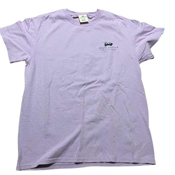 Simply Southern Medium Light Purple Tee Jeep back graphic bold colors summer - Picture 1 of 7